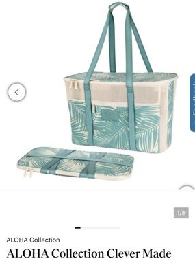 ALOHA Collection Teal Palm Mesh-Panel Tote